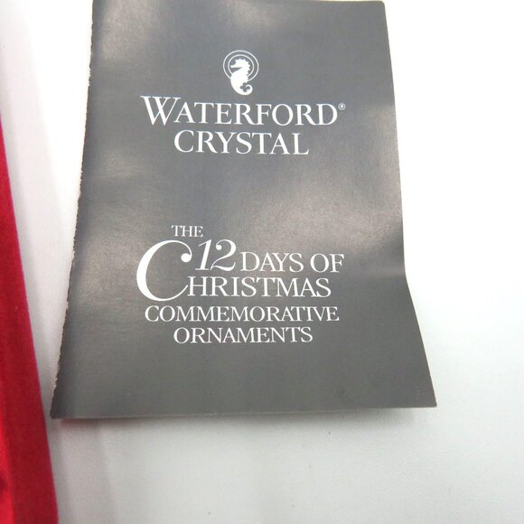 New Waterford Crystal 12 Days Of Christmas 2004 Ornament Velvet Pouches Box - Picture 4 of 14